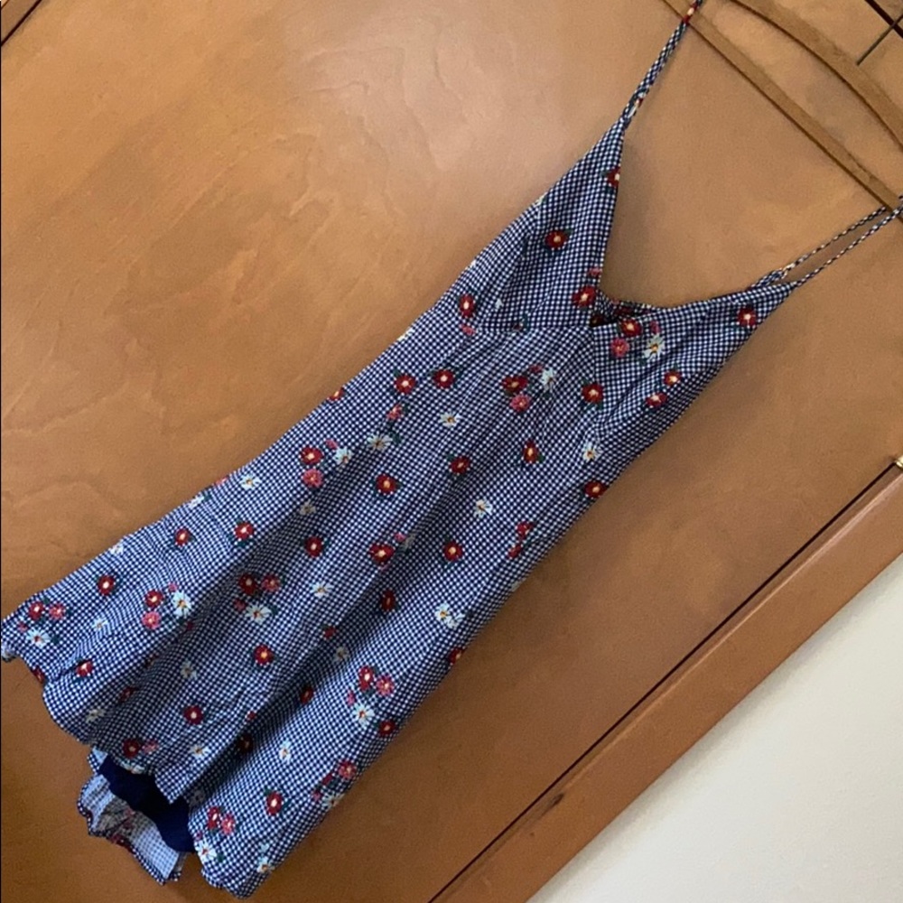 Lulu’s Floral Check Mini Dress